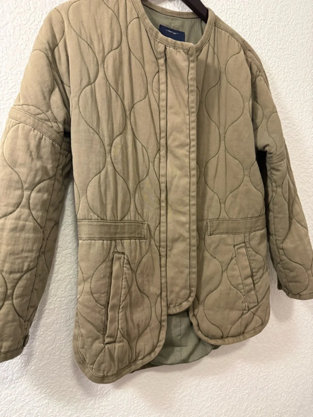 Madewell Quilted Jacket‎ in Olive Green